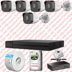 Hilook İp Kamera Seti 1080p Fullhd 5 Güvenlik Kamerası